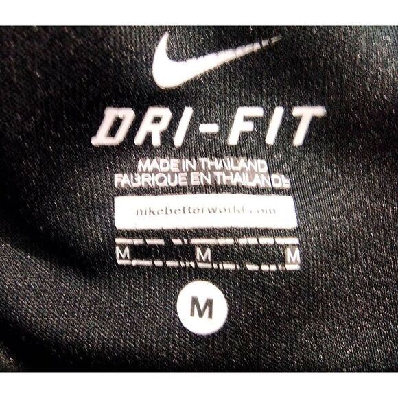 Nike DRI Fit Black Elastic + Drawstring Track Pants Zippered Ankles And Pockets - Picture 8 of 13